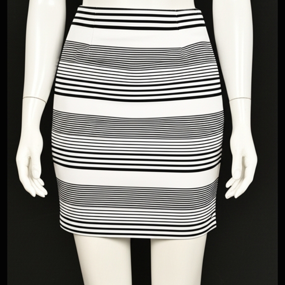 Chico's Dresses & Skirts - Chico's Black and White Striped Skirt, 1.5, NWOT ✔️